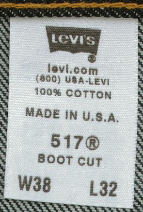Джинсы Levi's® 00517® Made in USA